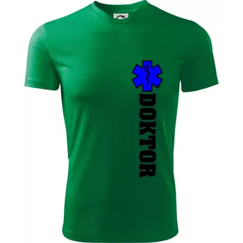 Pánské tričko Hvězda života - doktor - Pánské triko Fantasy sportovní (dresovina) - M ( Středně zelená )