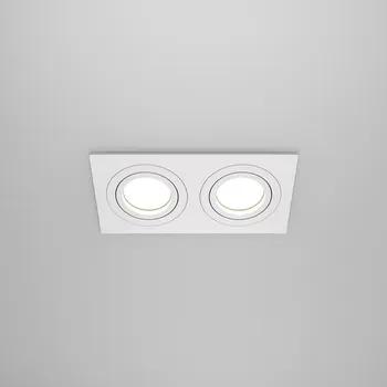 Bodové svítidlo Maytoni Zápustné obdélníkové svítidlo Atom Recessed Double Barva: Bílá DL024-2-02W Zápustné obdélníkové svítidlo Atom Recessed Double