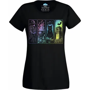 Dámské tričko Kouzelný Domov Čarodějnice (Velikost: 4XL, Barva: Černá)