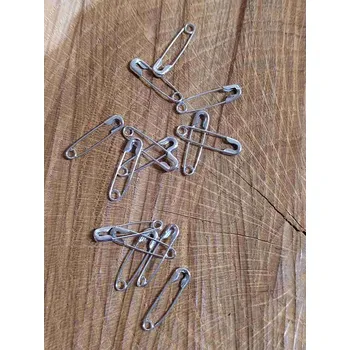 Spínací špendlíky délka 20 mm sypané10 ks barva stříbrná