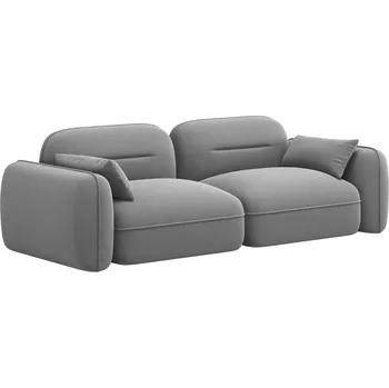 Pohovka Cosmopolitan Design Šedá sametová trojmístná pohovka Sydney 230 cm