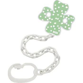 klip na dudlíky NUK Řetízek na dudlík s klipem zelený