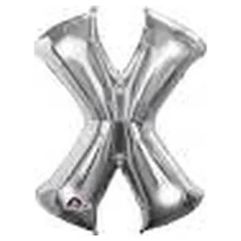Balónek Balon Litera "X" 81cm srebrny