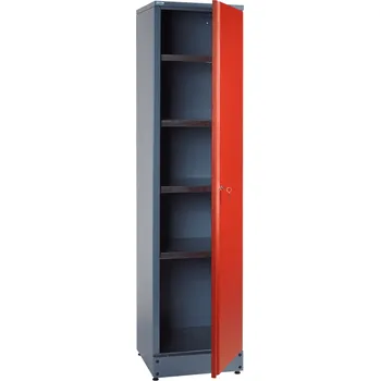 Dílenský regál Küpper Dílenská skříň 70393, 180 × 45,5 × 45 cm, ocel, červená, šedá&nbsp;70392