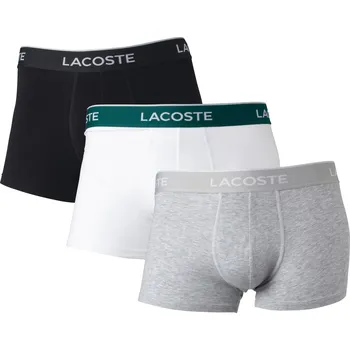 Boxerky LACOSTE Pánské boxerky, 3 kusy (L, šedá)