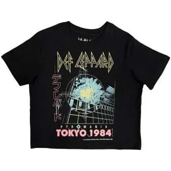 Merch Def Leppard: Def Leppard Ladies Crop Top: Tokyo (black) (xx-large) XXL
