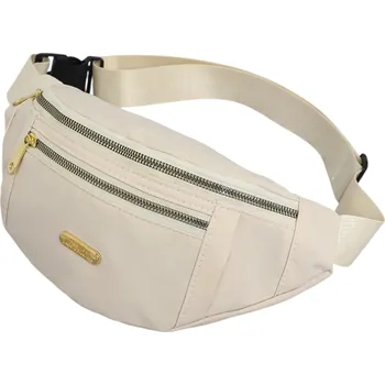 Ledvinka Ledvinka s duhovacím efektem z nylonu 31 cm – vnitřní kapsa na zip, zadní kapsa, nastavitelný popruh béžová