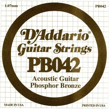 Struna pro kytaru a smyčcový nástroj D'Addario PB042 struna pro kytaru A