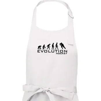 Kuchyňská zástěra Evoluce Hockey - hráč - Dámská zástěra na vaření - Univerzální velikost ( Bílá )