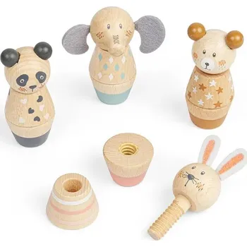 Výuková hračka Bigjigs Toys Dřevěné šroubovací zvířátko 1 ks