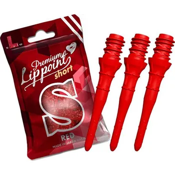 Příslušenství pro šipky L-Style Hroty Soft Lip Point Premium Short 2BA Red