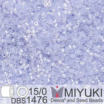 Korálek Korálky Miyuki Delica 15/0. Barva DBS 1476 Transparent Pale Amethyst Luster. Balení 2g.