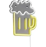 Trio Leuchten R23721100 BEER - Nástěnné neonové svítidlo s kabelem do zásuvky, LED 5W, 40 x 30cm (Neonové světlo na zeď, motiv pivo)