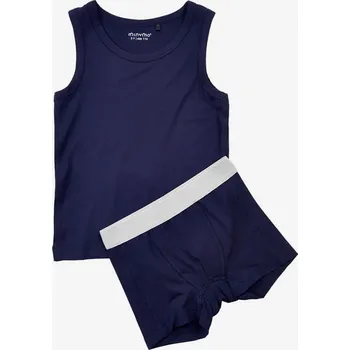 Chlapecké spodní prádlo Set chlapeckého spodního prádla boxerky a nátělník z bambusové viskózy Dark Navy Minymo Velikost: 122