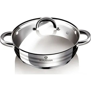 Hrnec Berlinger Haus Mělký hrnec s poklicí nerezový 22cm GOURMET LINE 21079&nbsp;BL-1002A