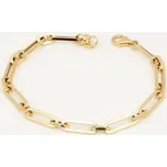 Luxusní zlatý článkový náramek velká oka 19 cm ZLNA1542F + Dárek zdarma