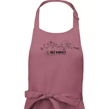 Kuchyňská zástěra Profil Bílé Karpaty - Pánská zástěra na vaření - Univerzální velikost ( Starorůžová )