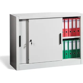 Policová skříň Nízká kovová skříň s posuvnými dveřmi #01 SLIDER MINI&nbsp;NW