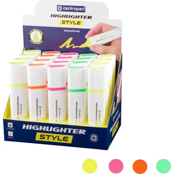 Zvýrazňovač CENTROPEN 6252/20, plochý
