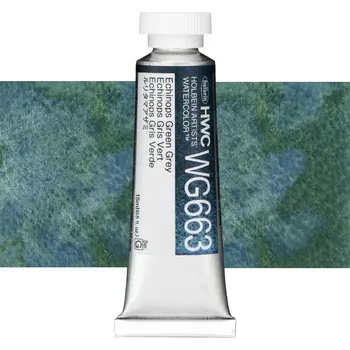 Vodová barva Akvarelová barva Holbein Granulating 15 ml - Echinops Green Grey