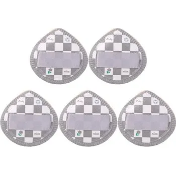 Houbička na make-up Sada 5 ks mini houbiček na prsty 3,6 x 3,5 cm Kosmetické labutěnky na detailní líčení Korektor a make-up Jemné aplikátory na obličej šedá