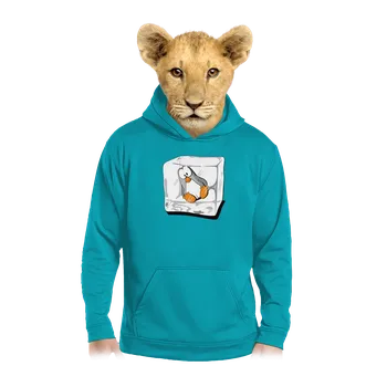 Chlapecká mikina Bastard Tučňák dětská mikina klokanka Hawaiian Blue