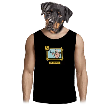 Pánské tílko Bastard Zlaté české ručičky pánské tílko Black