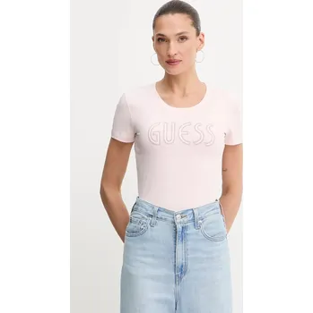 Pánské oblečení Tričko Guess W5YI05.J1314 růžová 03X, vel. M