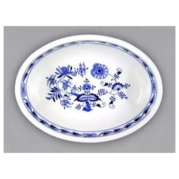 Jednorázové nádobí Cibulák Mísa zapékací oválná velká 325 x 244 x 66 mm 1305g Originál Český porcelán Dubí .2.jakost