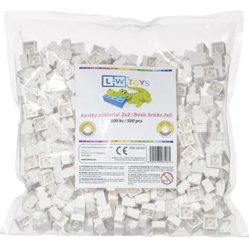 Výuková hračka L-W Toys Stavebnice pro děti základní kostky 2x2 500 ks