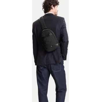 Městský batoh Batoh Tommy Hilfiger Th Nylon Travel Sling Bag AM0AM13572 Černá OS