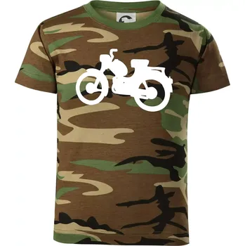 Chlapecké tričko Pařez - Dětské maskáčové triko - 134 cm/8 let ( Hnědý maskáč )