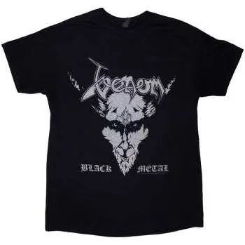 Pánské oblečení Merch Venom: Venom Unisex T-shirt: Black Metal (black) (back Print) (medium) M