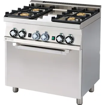 Sporák Plynový sporák kombinovaný se statickou elektrickou troubou CF4 68 GEM RM GASTRO - 4 zóny