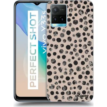 Pouzdro na mobilní telefon Picasee silikonový černý obal pro Vivo Y33s - Dots