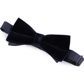 Kravata Sametový motýlek v krabičce modrá tmavá 1 ks