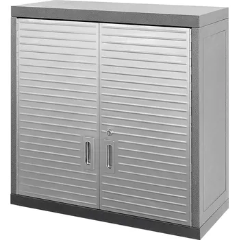 Skříňka na nářadí Wisent Závěsná dílenská skříňka, 71 × 71 × 31 cm, ocel, stříbrná 101800