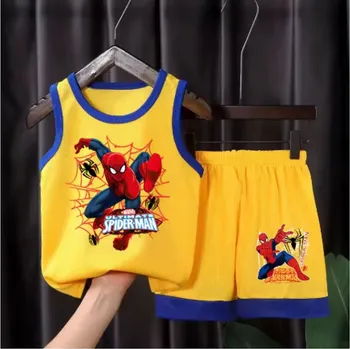 Spiderman Letní set pro kluky - tílko + kraťasy s motivem "Spiderman" Barva: Žlutá, Velikost: 120