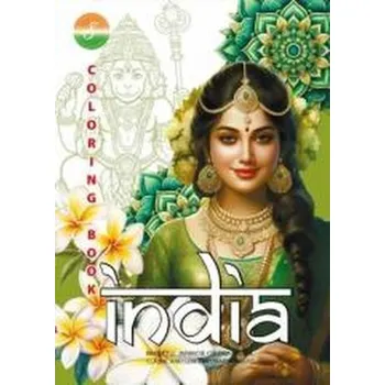 Set školních potřeb Kolorowanka A4 pionowa 8 obrazków India zielony