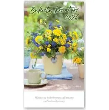 Kalendář Kalendarz 2026 reklamowy Bukiety kwiatów