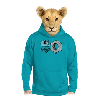 Chlapecká mikina Bastard Správná matka dětská mikina klokanka Hawaiian Blue