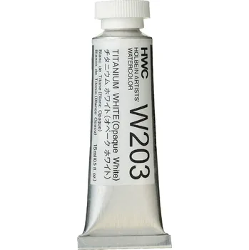 Vodová barva Akvarelová barva Holbein 15ml - bílá Barva: W203 - Titanium White