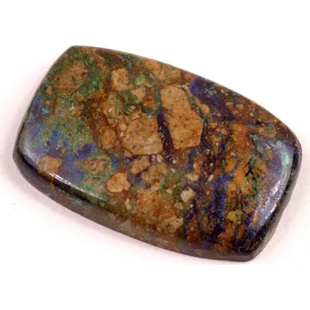 Korálek Kabošon Azurite č.1553 (34x22x6mm)