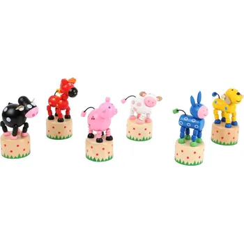 Výuková hračka small foot Mačkací figurka Zvířátka z farmy 1 ks