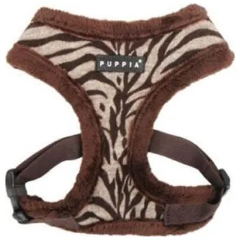 Postroj pro psa Puppia Modern Zebra Harness A kšíry hnědá varianta S