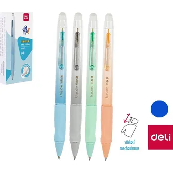 Propiska gelová mazací Deli A667 modrá, mix