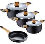 BERGNER Sada nádobí s nepřilnavým povrchem 7 ks Earth Black BG-34630-BK