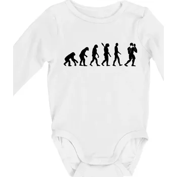 Evoluce box - Body kojenecké s dlouhým rukávem - Dlouhý r. 3-6 měs ( Bílá )