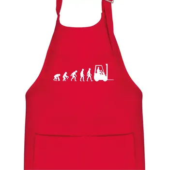 Kuchyňská zástěra Evoluce ještěrka - Dětská zástěra na vaření - Univerzální velikost ( Červená )