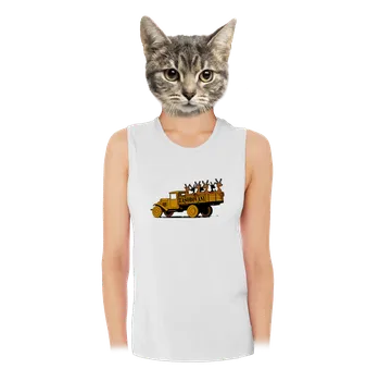 Bastard Zásobování dámské tílko volné White